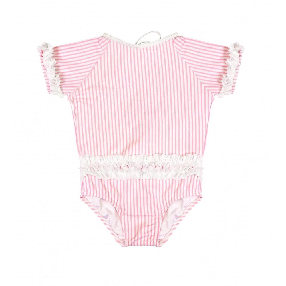 NEW PLANET SEA girl's stripes swimsuit in pink